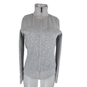 Marmont Heathered Gray High Neck Full Zip Winter Warm Women's Jacket M